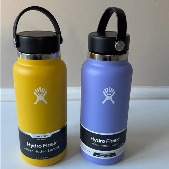 NEW Two Hydro Flask 32 Oz. Wide mouth Bottles - Picture 1 of 8